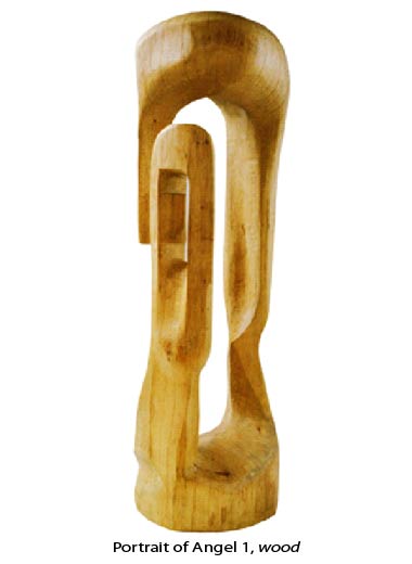 Svetlozar Chavdarov, Portrait of Angel 1, wood